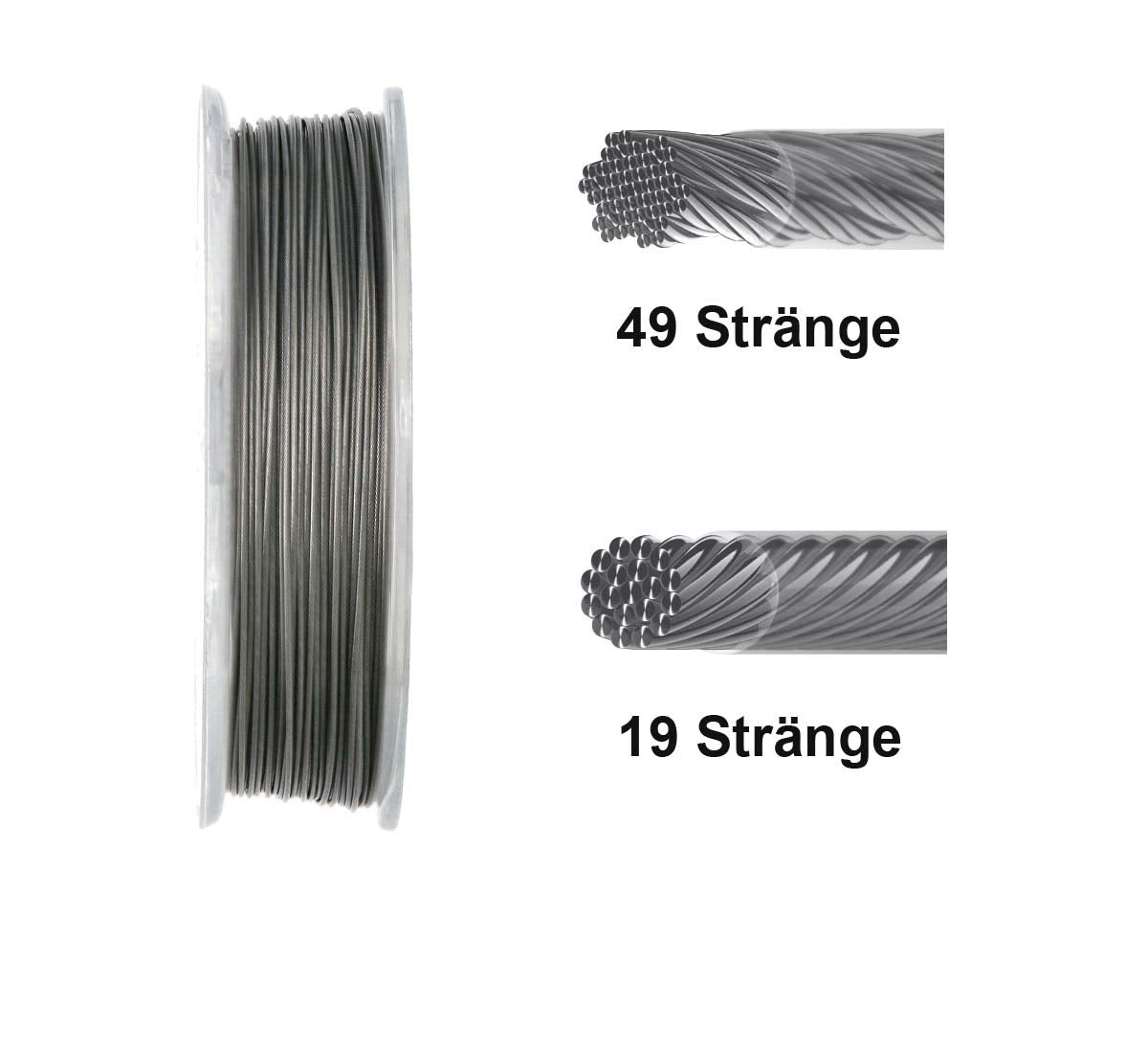 Griffin™ Jewelry Wire – 19 or 49 -Strand Clear Beading Wire for Professional Stringing