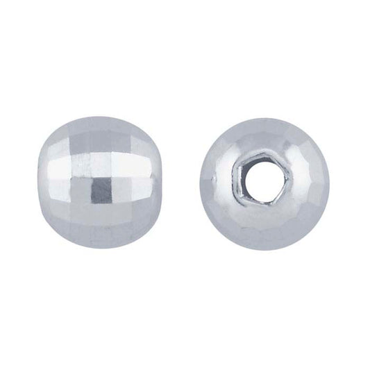 Runde Spiegelperle aus Sterlingsilber, 2 mm