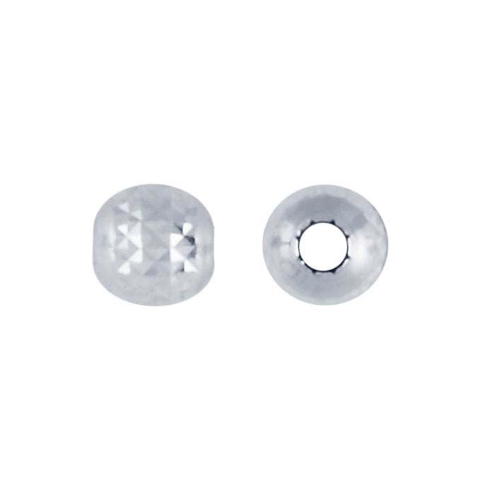 Sterling Silver 4mm Round Pyramid-Cut Bead