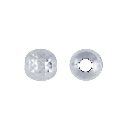 Sterling Silver 4mm Round Pyramid-Cut Bead