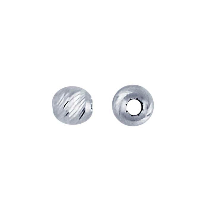Perla tonda multi-taglio da 3mm in argento sterling