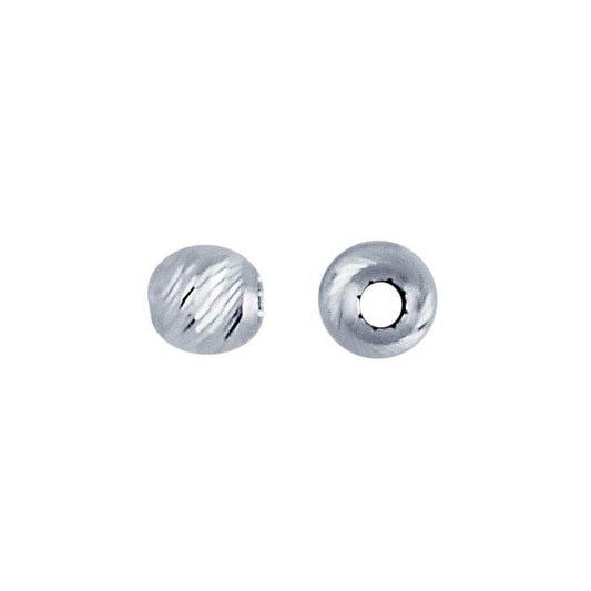 Sterling Silver 3mm Rund Flerfasetterad Pärla