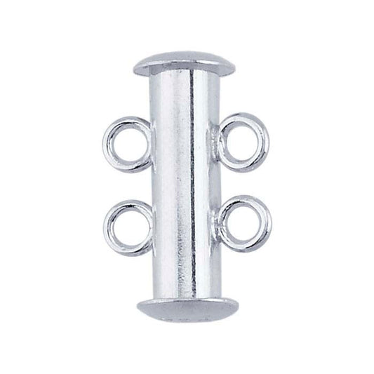 Sterling Silver Multi-Strand Tube Slide Clasp