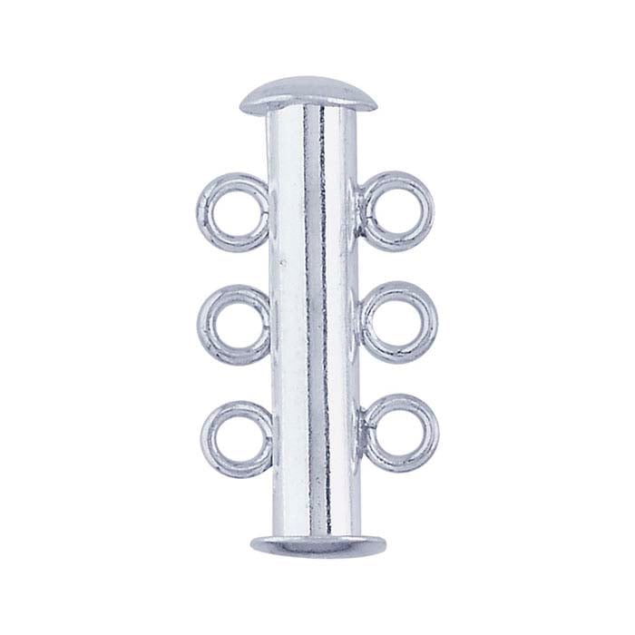 Sterling Silver Multi-Strand Tube Slide Clasp