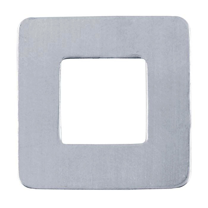 Sterling Silver 19mm Square Stamping, 0.81mm