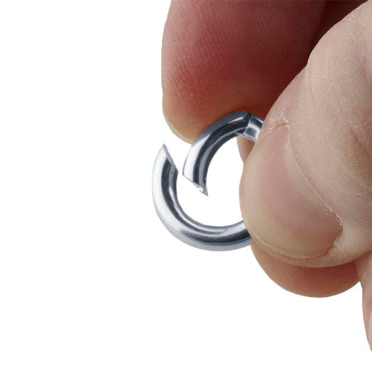 Chiusura a scatto rotonda con cerniera in argento sterling 14,5 x 14,3 mm