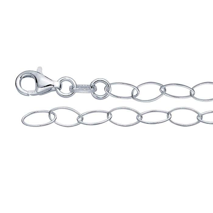 Sterling Silver Oval Cable Chain