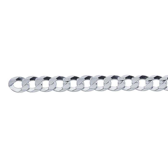 Sterling Silver Beveled Curb Chain