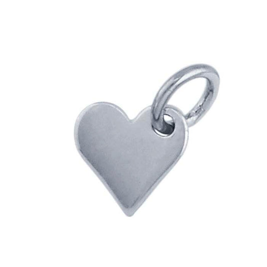 Sterling Silver Flat Heart Charm