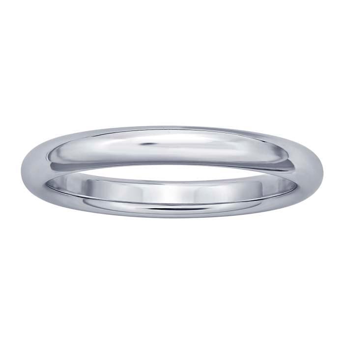 Nordt 14K White Gold Heavyweight Comfort Fit Wedding Band