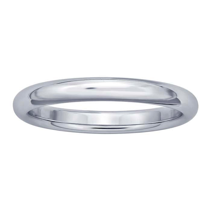 Nordt 14K White Gold Heavyweight Comfort Fit Wedding Band