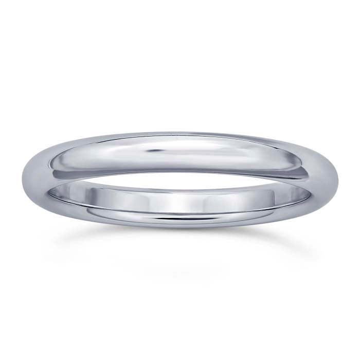 Nordt 14K White Gold Heavyweight Comfort Fit Wedding Band