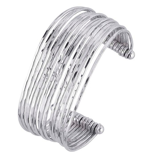Sterling Zilveren 15-Draads Gesmede Cuff Armband