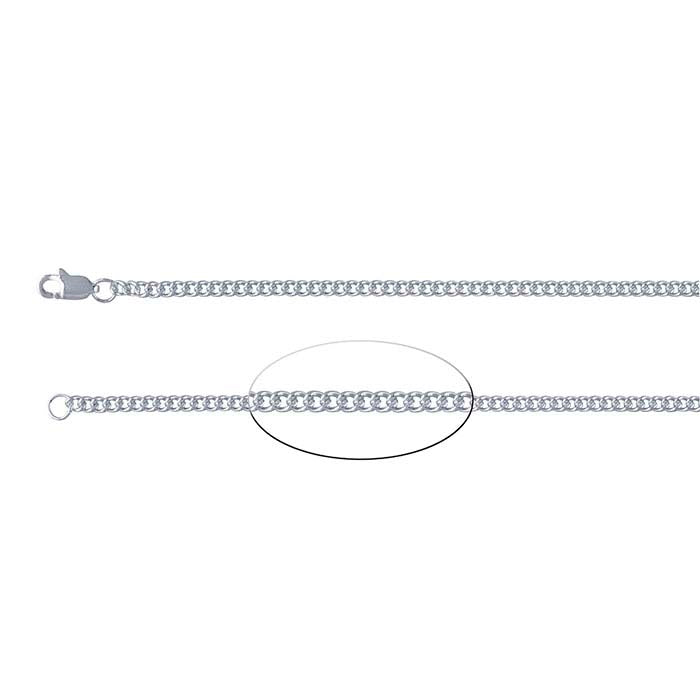 Catena Curb in Argento Sterling 2,3mm