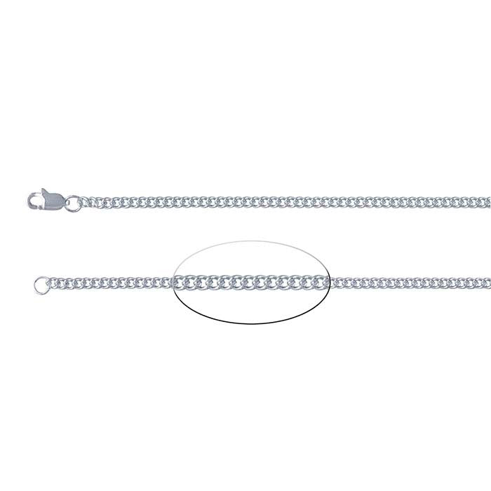 Catena Curb in Argento Sterling 2,3mm