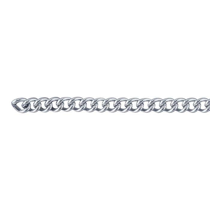 Sterling Silver 2.3mm Curb Chain, By the Foot