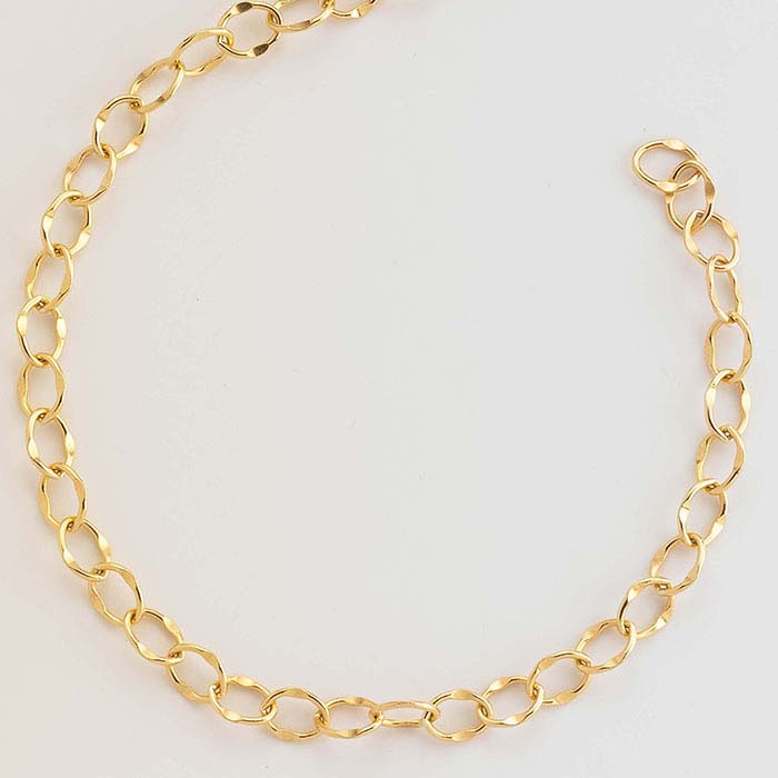 14/20 Yellow Gold-Filled Dapped Oval Cable Chain