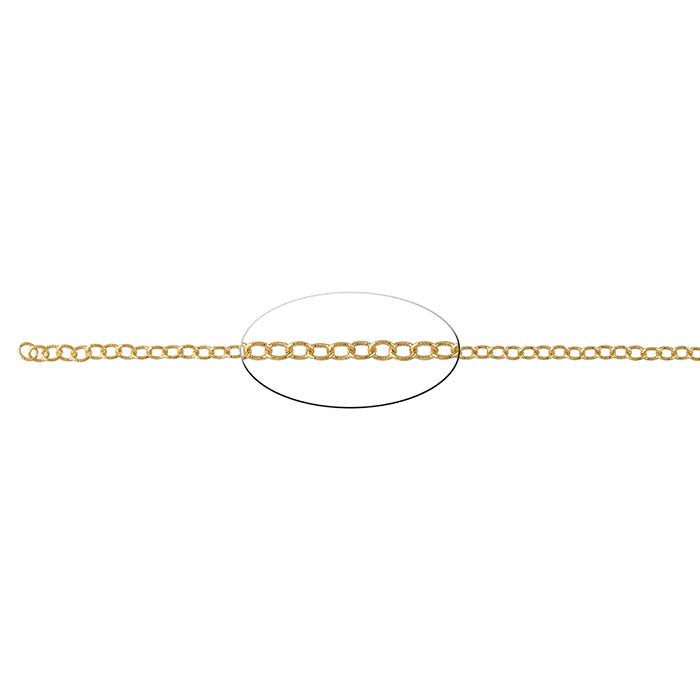 14/20 Yellow Gold-Filled Patterned Cable Chain