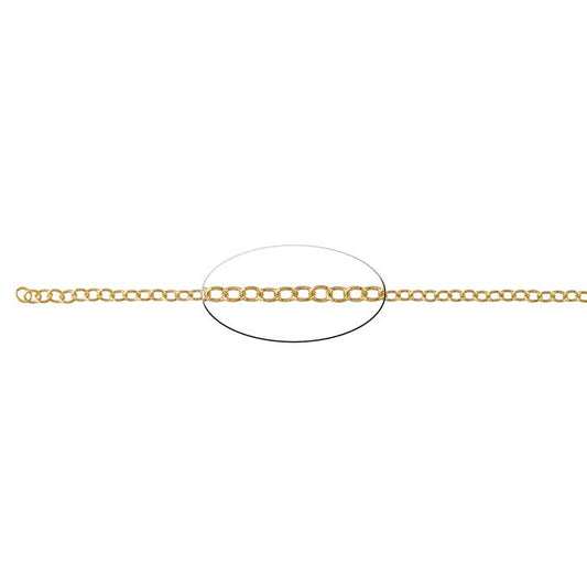 14/20 Yellow Gold-Filled Patterned Cable Chain