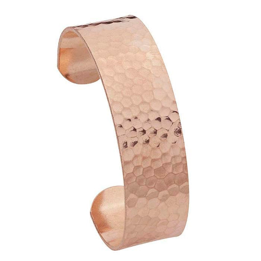 Copper Hammered Cuff Bracelet, 19.05 mm