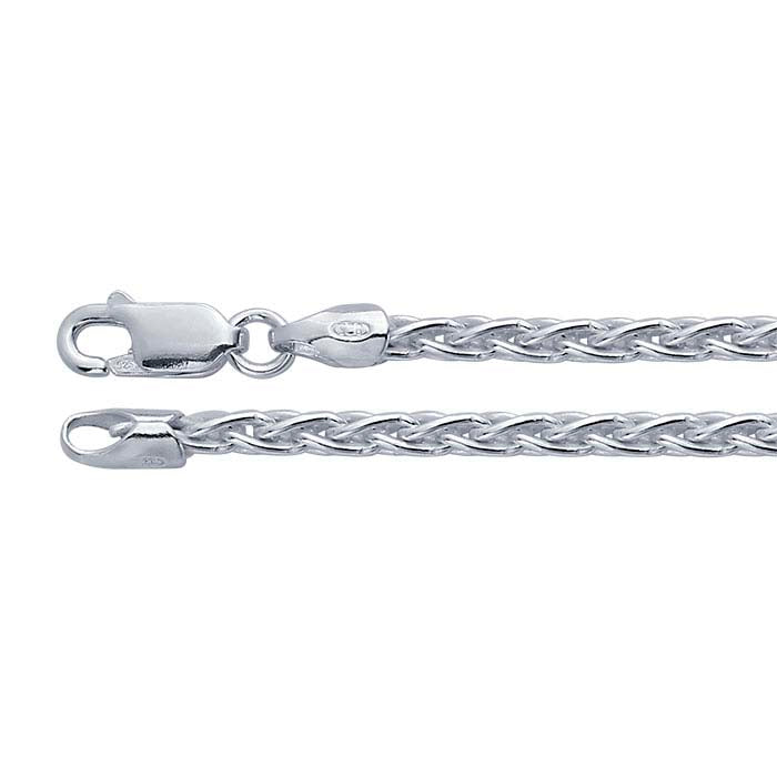 Sterling Silver 3 mm Rund Vete Kedja