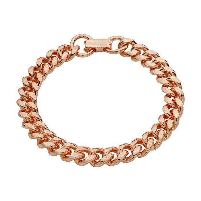 Bracciale in Rame con Bordo Smussato a Catena Curb