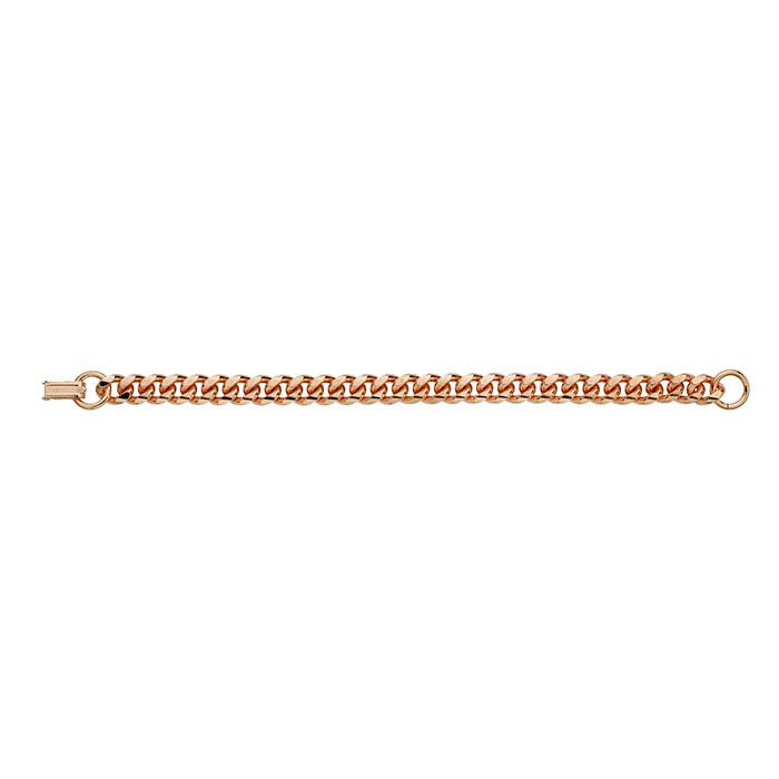 Bracciale in Rame con Bordo Smussato a Catena Curb