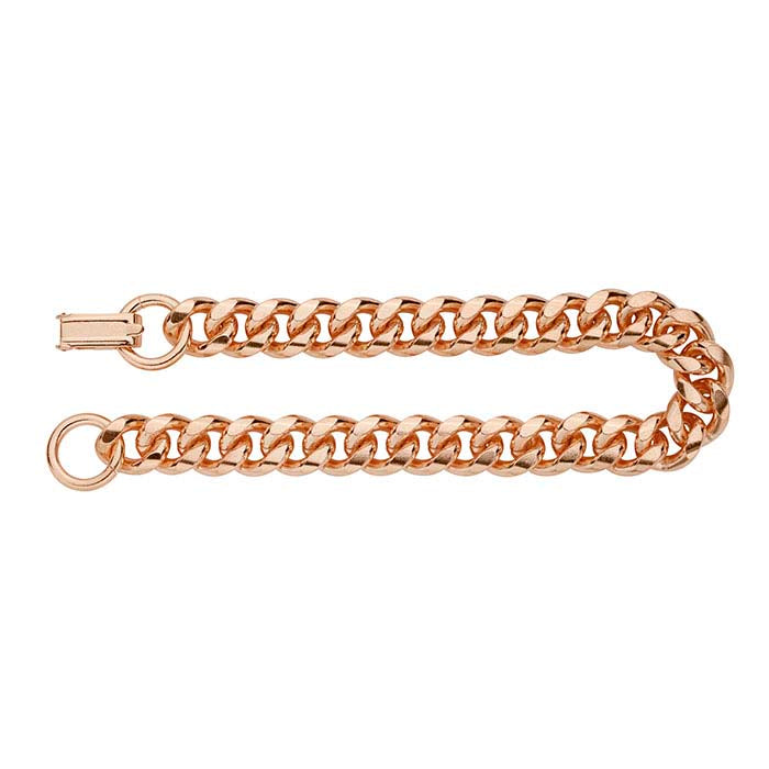 Bracciale in Rame con Bordo Smussato a Catena Curb