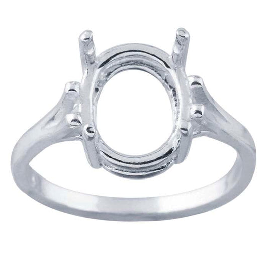 Sterling Silver ReadySet™ Oval Ring Mounting