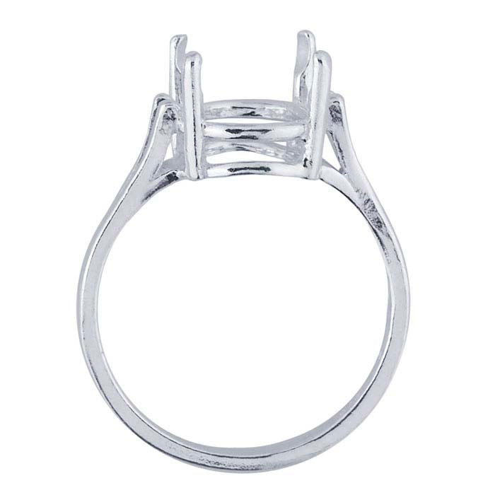 Sterling Silver ReadySet™ Oval Ring Mounting