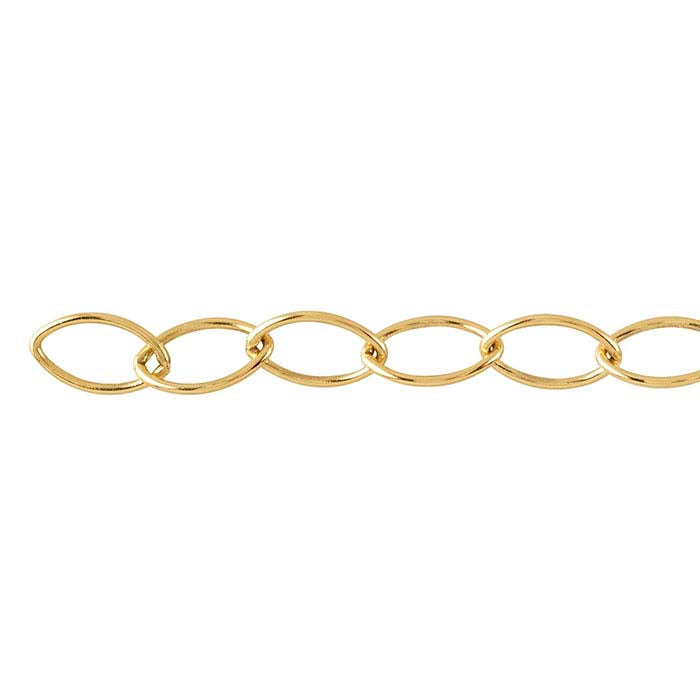 14K Yellow Gold Oval Cable Chain