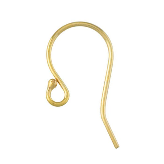 14/20 Yellow Gold-Filled Ear Wire with Loop and Ball End