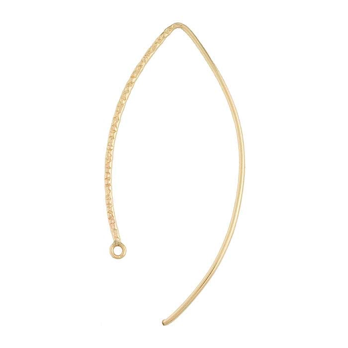 Textured Ear Wire with Closed Ring