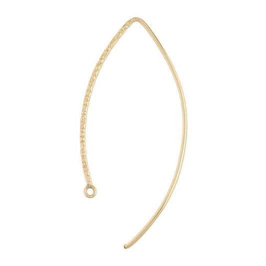 Textured Ear Wire with Closed Ring