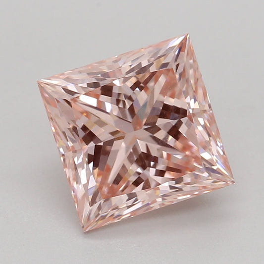 Lab-Grown Diamond 1.54ct, Princess, Pink, VS1
