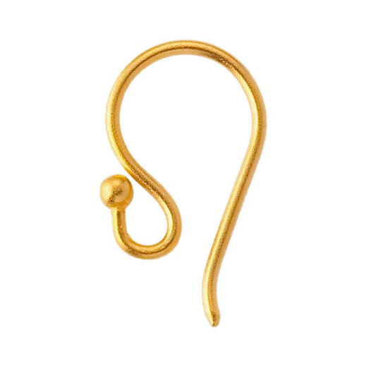 24K Heavy Yellow Gold-Plated Sterling Silver Ear Wire