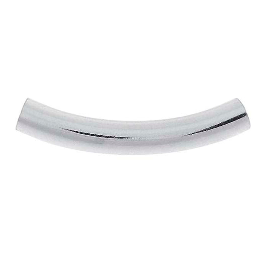 Sterlingsilver 20 x 3 mm böjd rörpärla