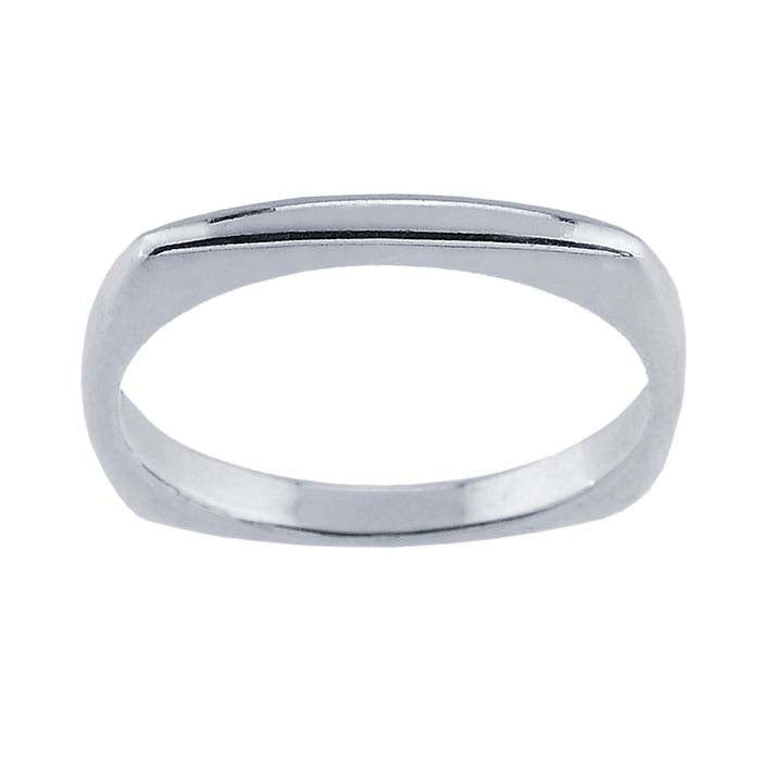 Sterling Silver Square Stackable Ring