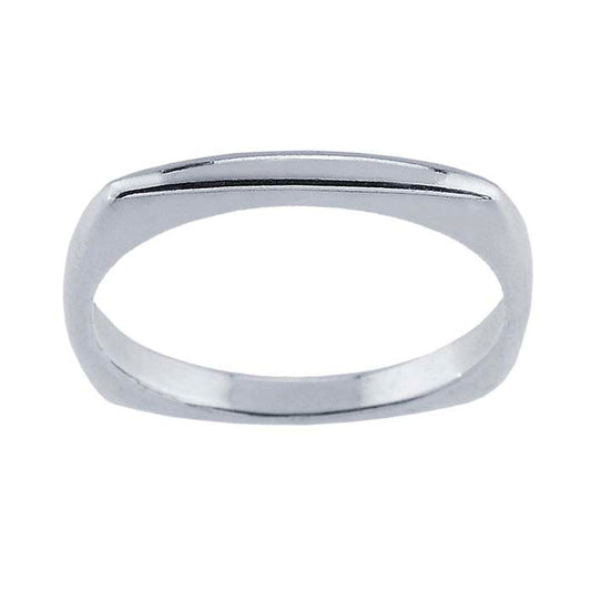 Sterling Silver Square Stackable Ring