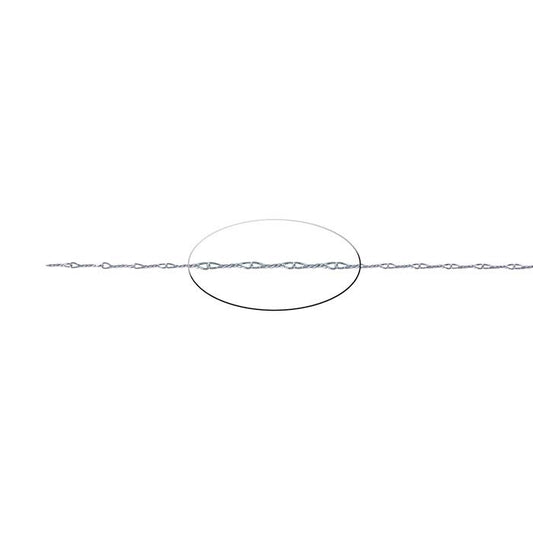 Sterling Silver 0.7mm Twist Link Chain, By the Foot
