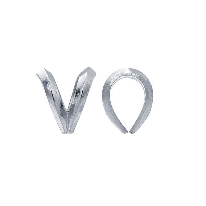 Anello a orecchio di coniglio in oro bianco 14K