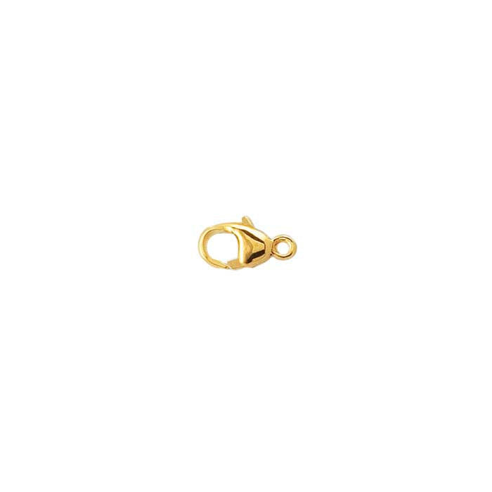 Chiusura a moschettone in oro giallo 18K 11,4 x 6,1 mm con anello chiuso