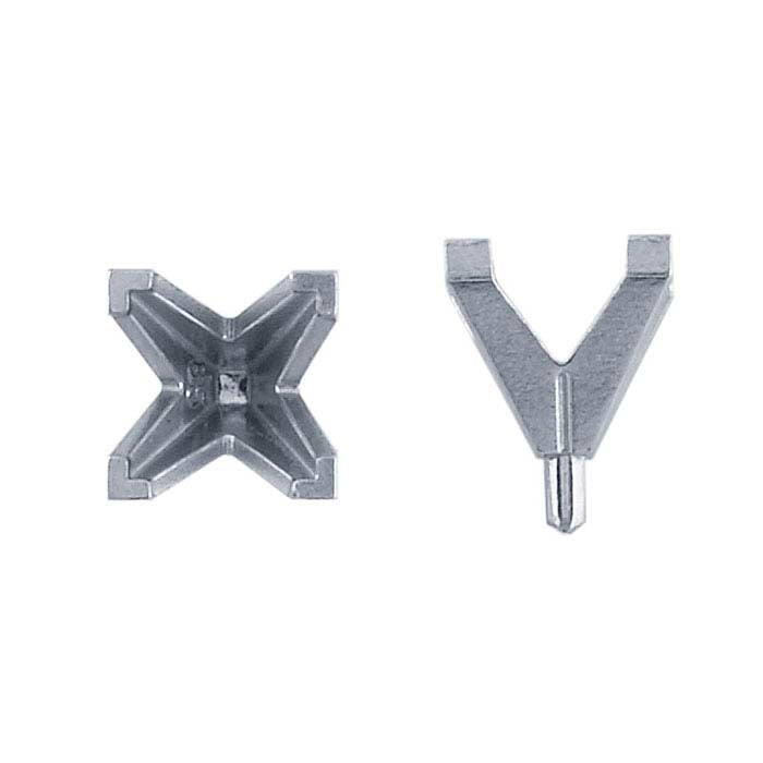 14K White Gold 5.4mm Princess V-Prong 4-Prong Setting with Peg