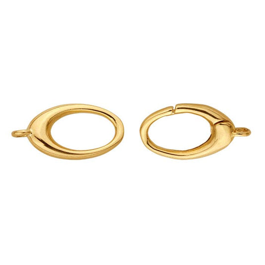 Zapięcie haczyk i oczko owalne 31 x 8,8 mm z żółtego złota 18K
