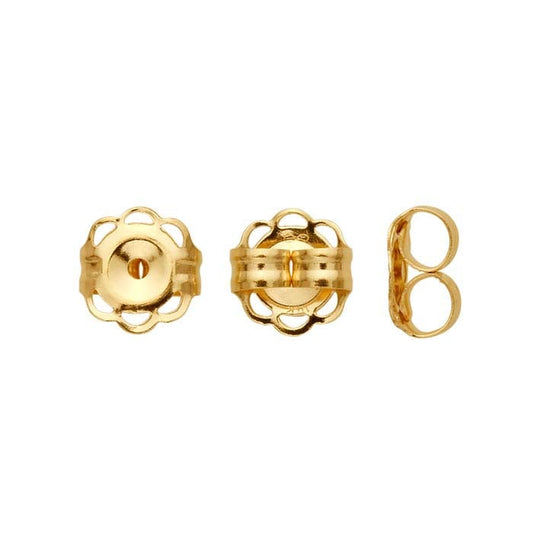 14 Karat Gelbgold, 5 mm, Reibungs-Ohrmutter