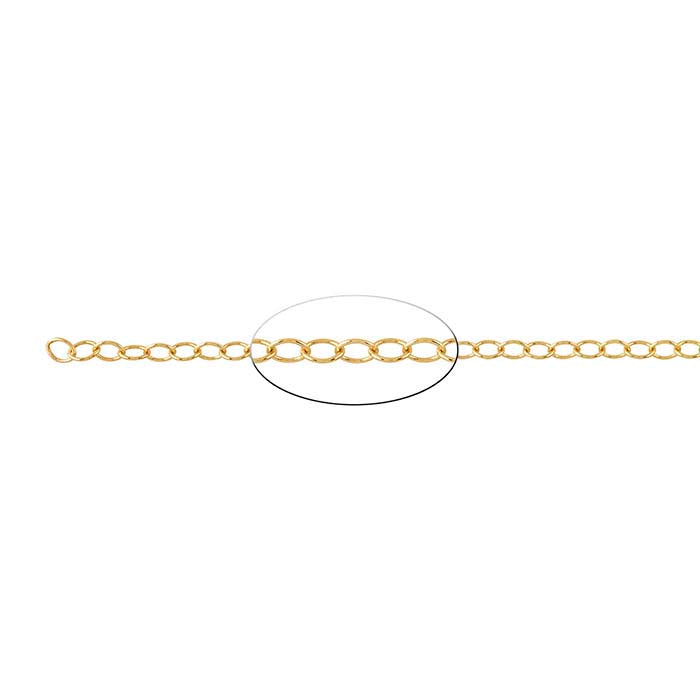 14K Yellow Gold Oval Cable Chain
