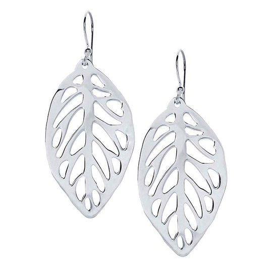 Sterling Silver Leaf Earrings