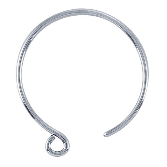 Sterling Silver Hoop Ear Wire with Outside Loop