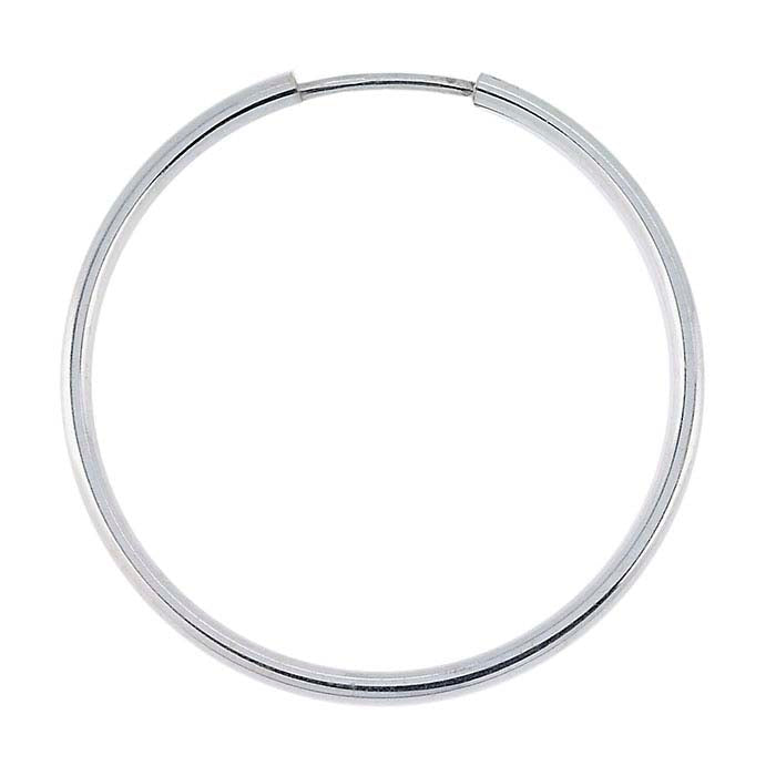 Sterling Silver 1.3 x 25mm Endless Hoop Earring