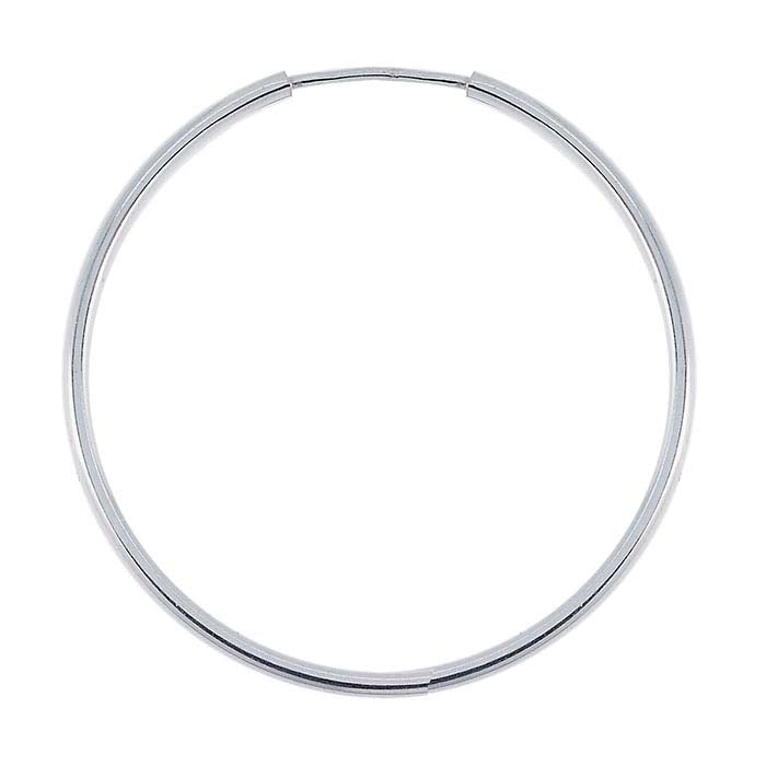 Sterling Silver 1.3 x 33mm Endless Hoop Earring
